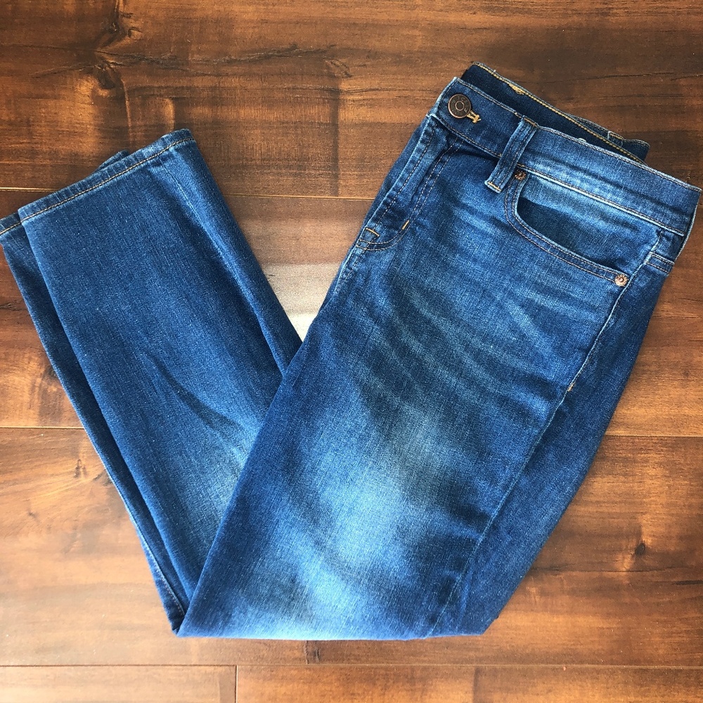 J. Crew Women's Midwash Blue Straight-Leg Jeans